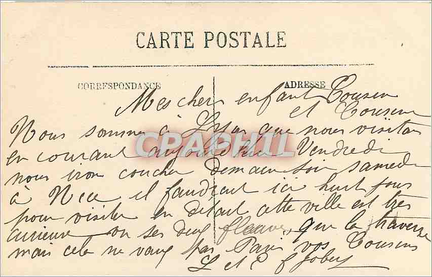 CPA Lyon Notre Dame de Fourviere l'Abside  — Verso