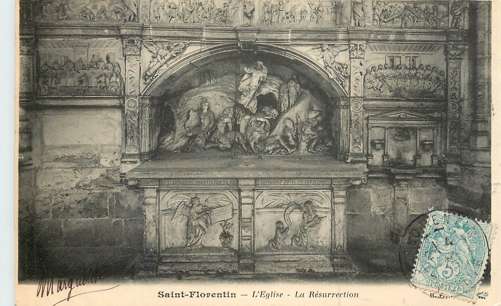 CPA Saint Florentin l'Eglise la Resurrection 
