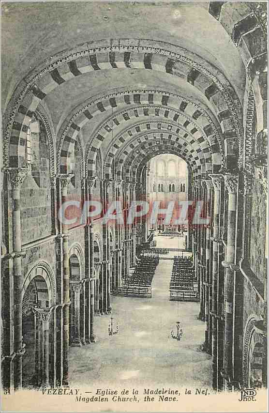 CPA Vezelay Eglise de la Madeline la Nef 
