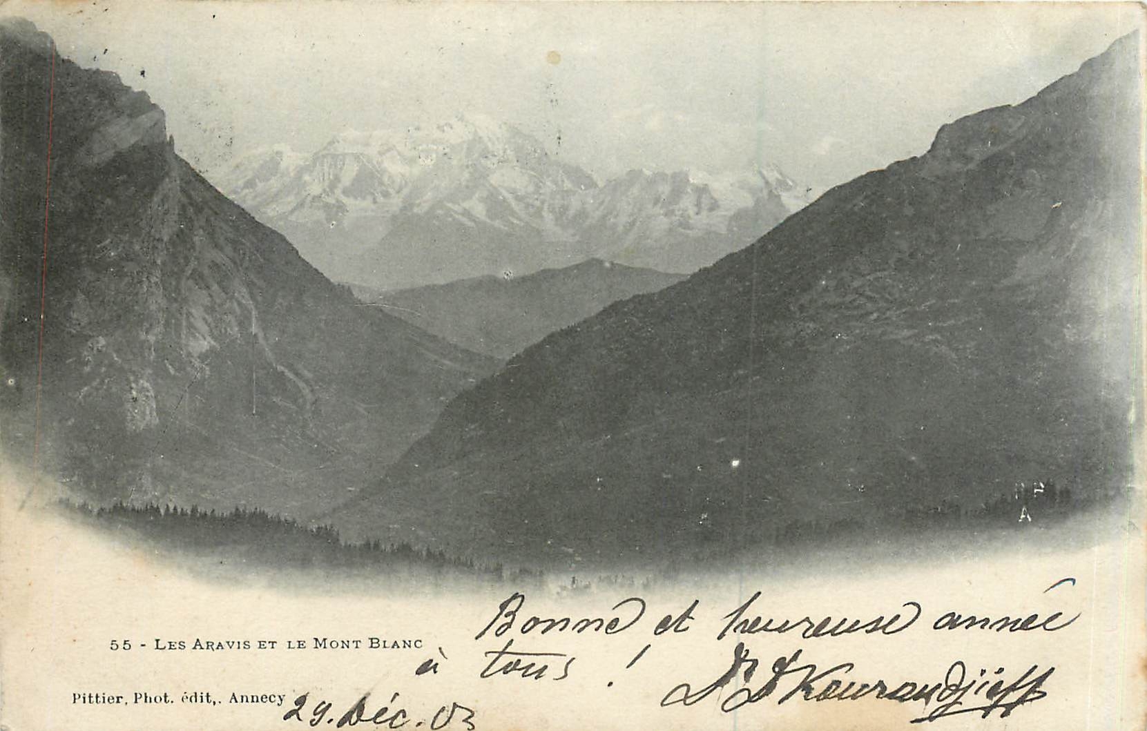CPA Les Aravis et le Mont Blanc 
