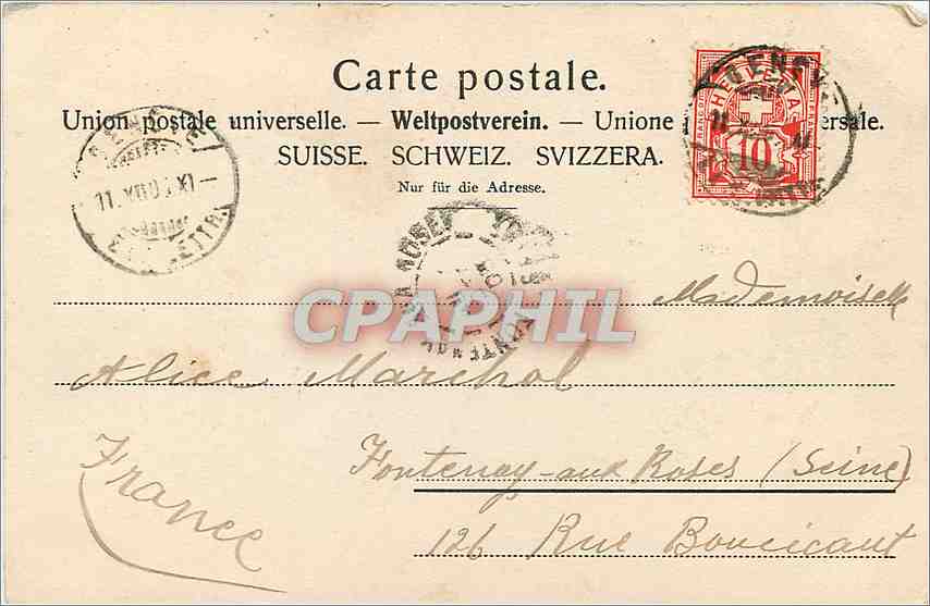 CPA Geneve la rade et les Jetees  — Rückseite