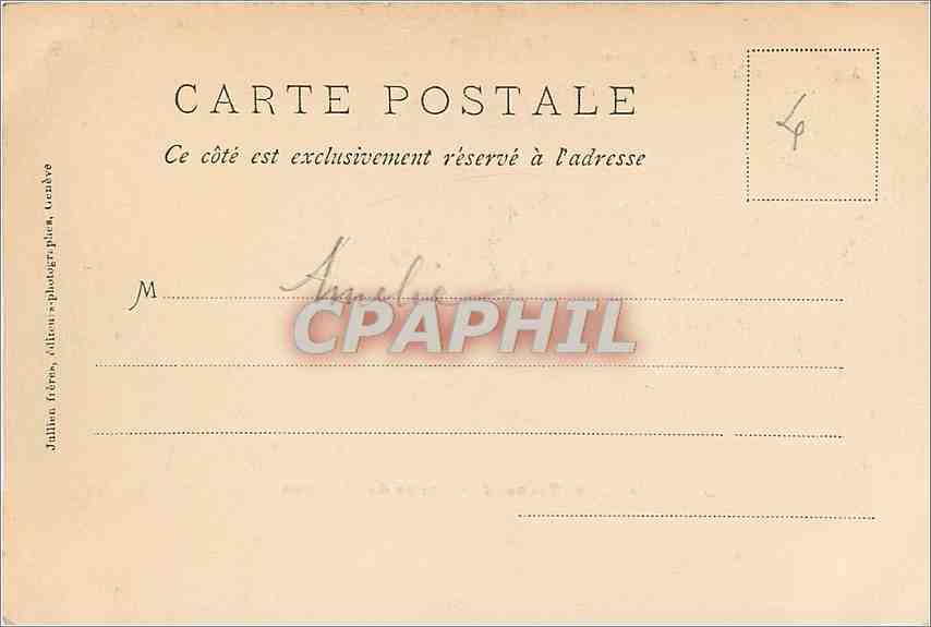 CPA Chamonix chaine des Aiguilles  — Verso
