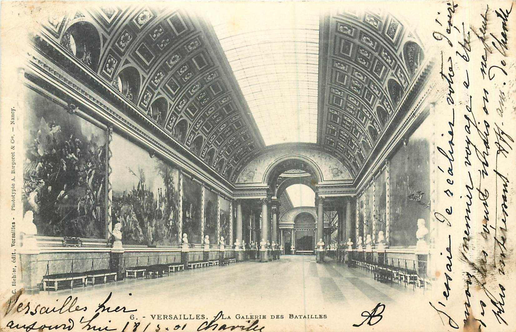 Versailles — La Galerie des Batailles — Phototypie A. Bergeret & Cie, Nancy