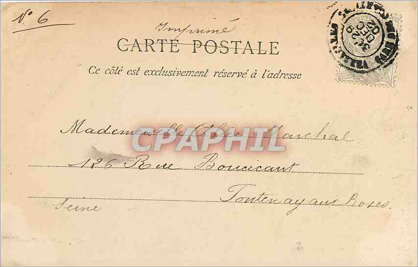 CPA Versailles S et O parc du Petit trianon le Boudoir  — Verso