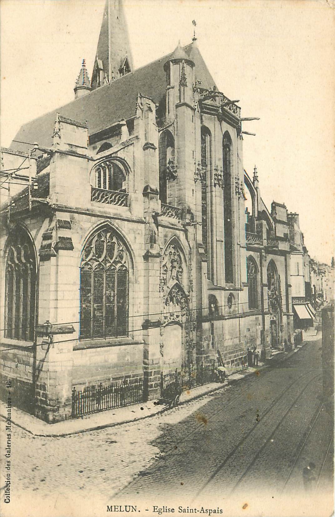 CPA Melun Eglise Saint Aspais 