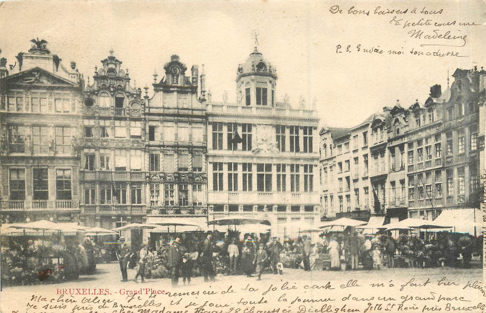 CPA Bruxelles grand place Marche