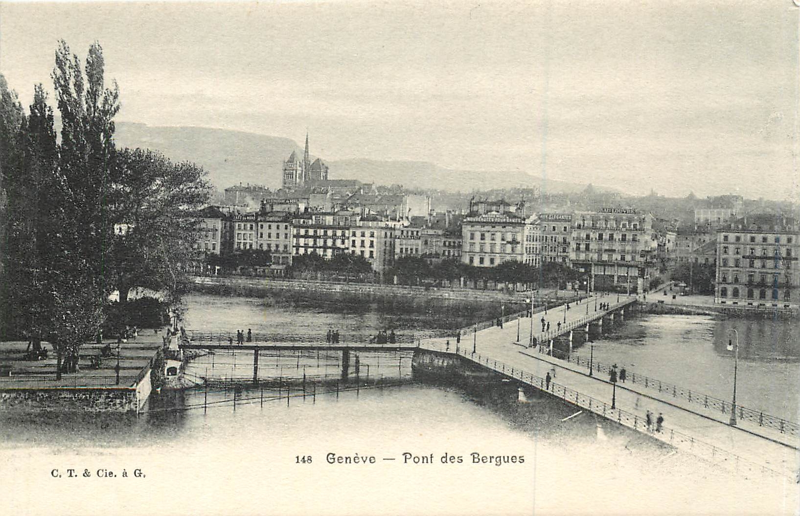 CPA Geneve Pont des Bergues 
