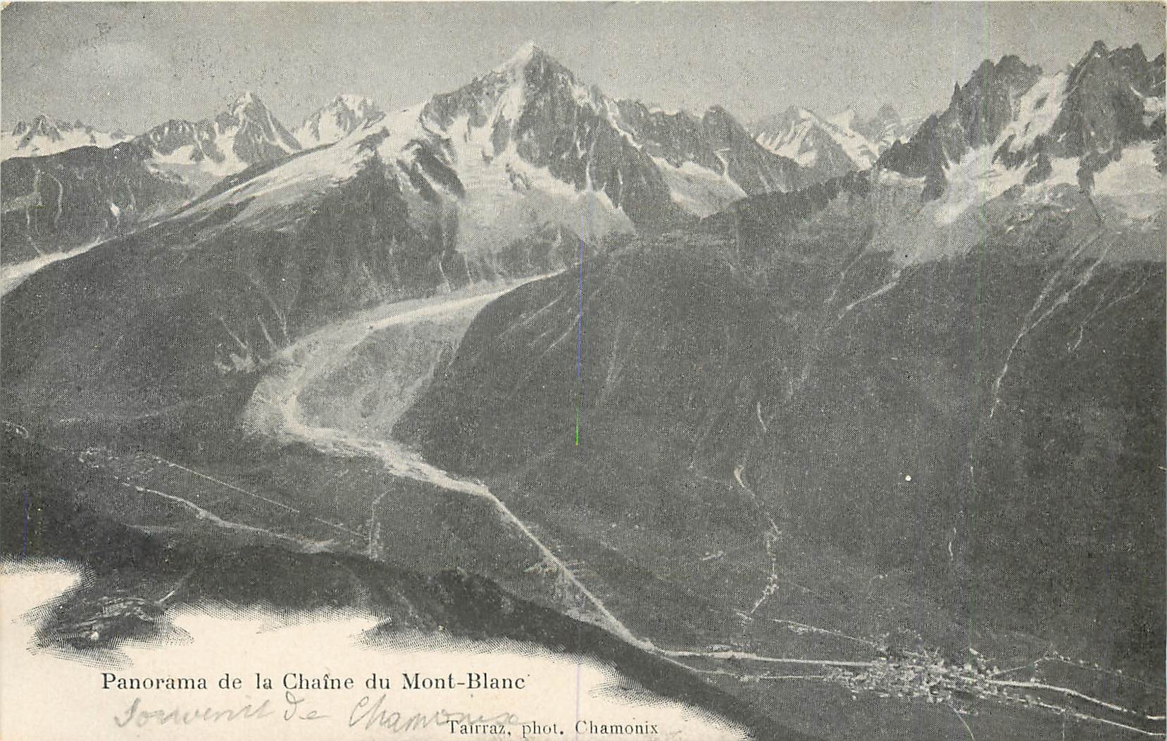CPA Panorama de la chaine du Mont Blanc 