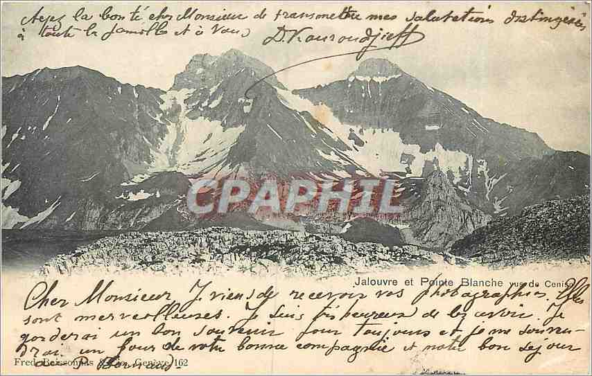 CPA Jalouvre et pointe blanche vus de Cenise 