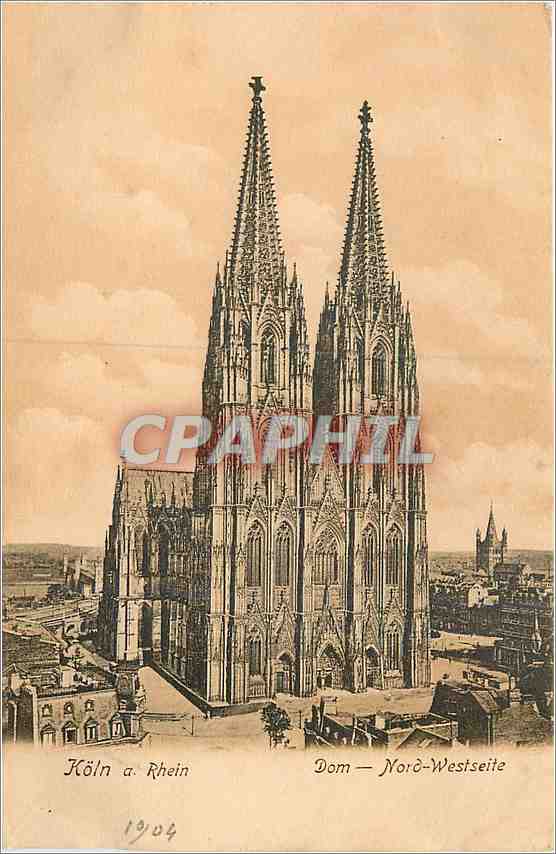 CPA Koln a Rhein Dom Nord Westseite 