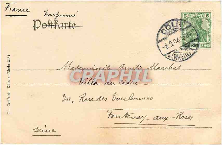 CPA Koln a Rhein Dom Nord Westseite  — Rückseite