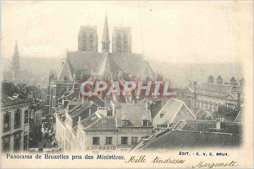 CPA Panorama de Bruxelles pris des Ministeres 