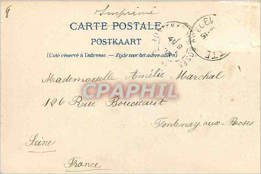 CPA Panorama de Bruxelles pris des Ministeres  — Rückseite