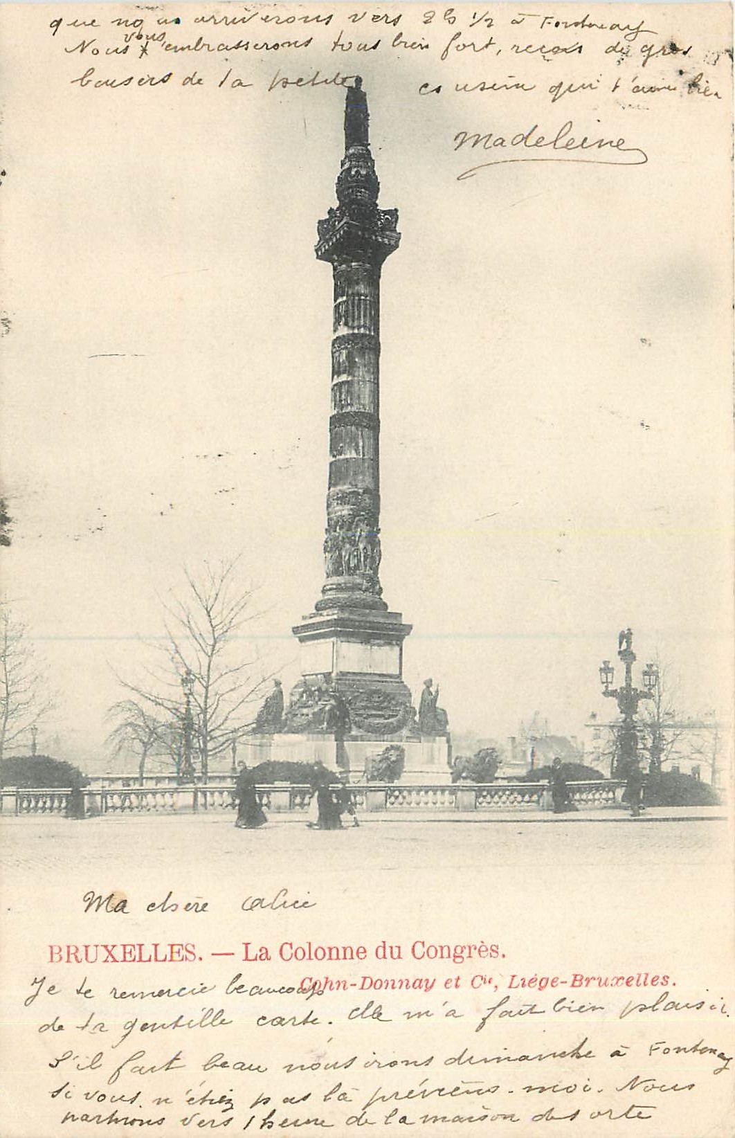 CPA Bruxelles la colonne du Congres 