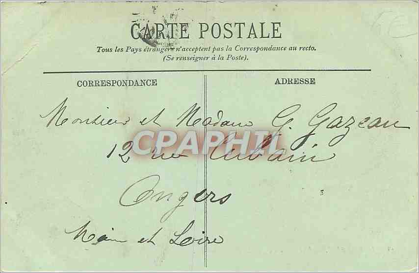 CPA Bordeaux une allee du jardin public  — Verso