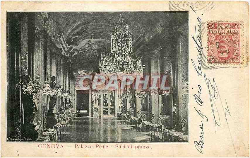 CPA Genova palazzo reale sala di pranzo 
