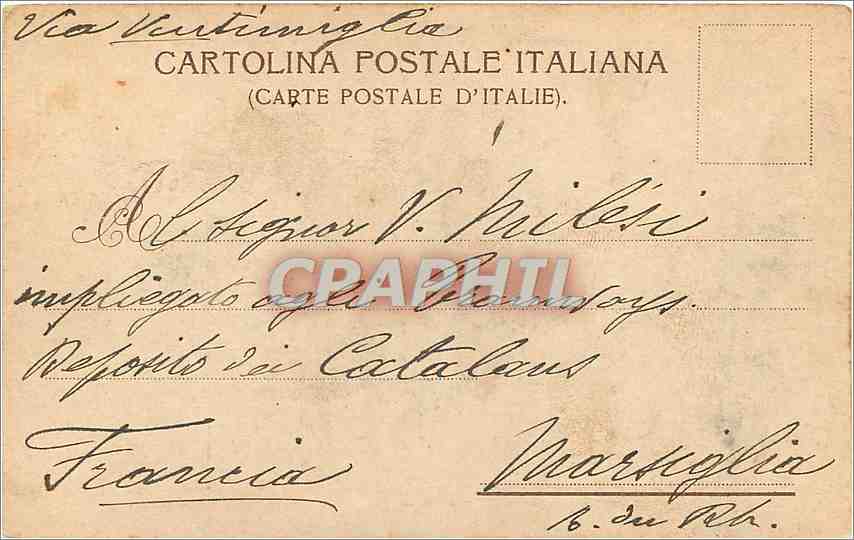 CPA Genova palazzo reale sala di pranzo  — Rückseite