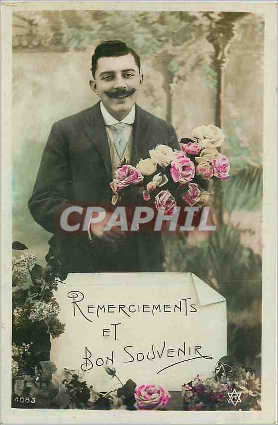 CPA Remerciements et bon souvenir Homme