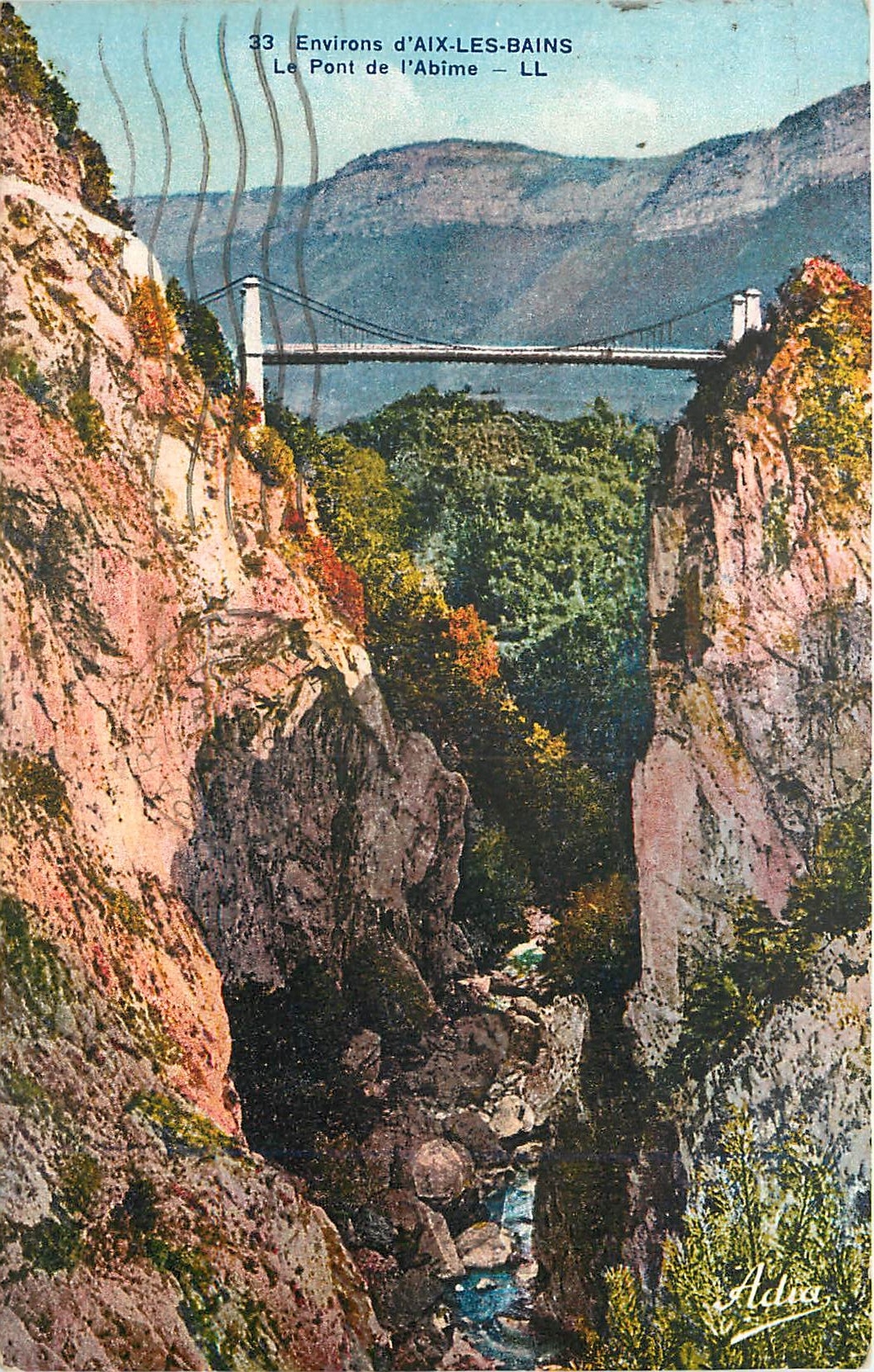 CPA Environs d'Aix les Bains le pont de l'Abime 