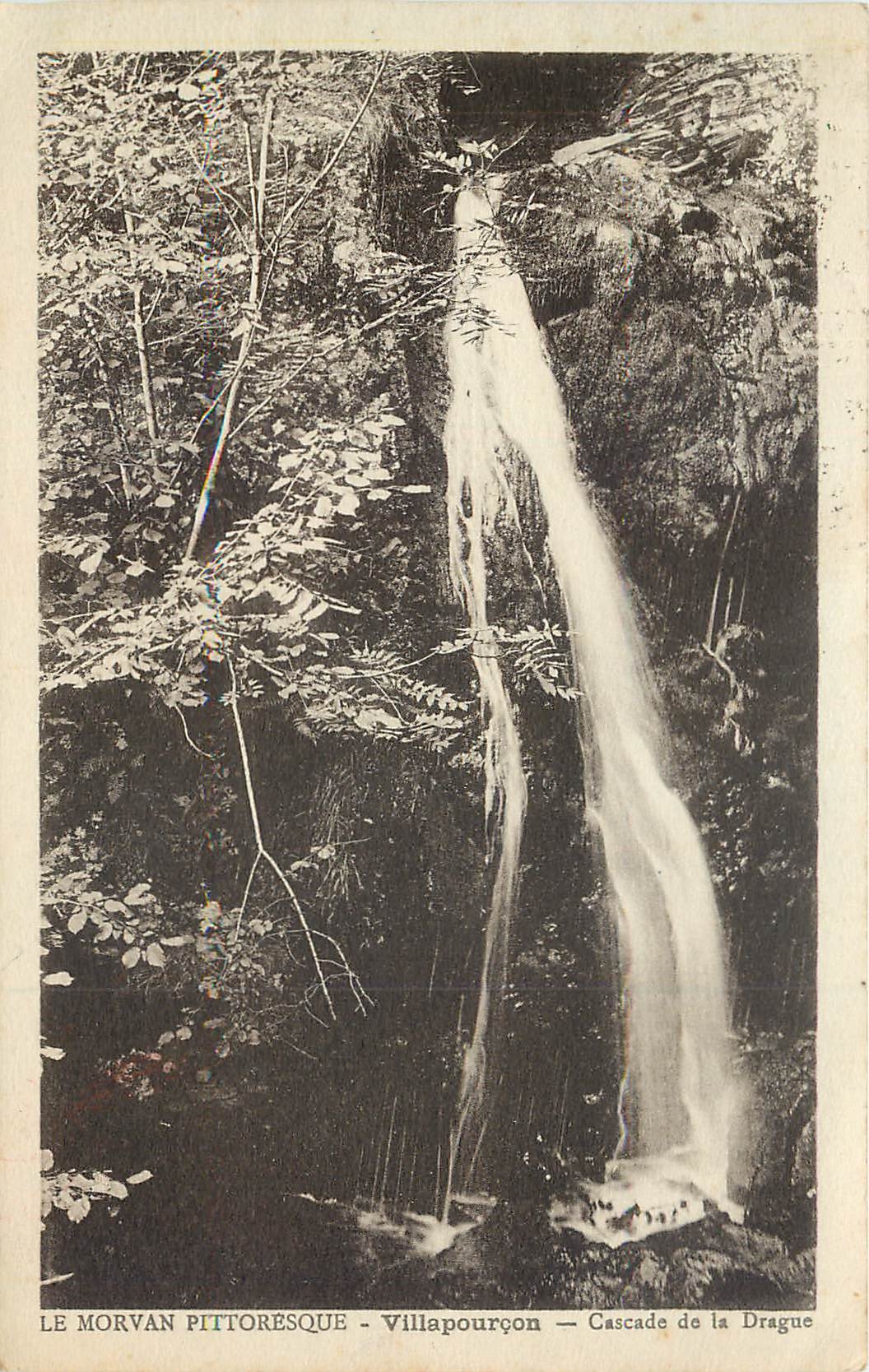 CPA Le Morvan pittoresque Villapourcon Cascade de la Drague 