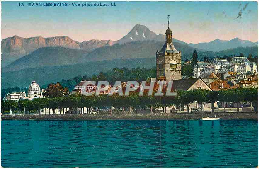 CPA Evian les Bains vue price du Lac 