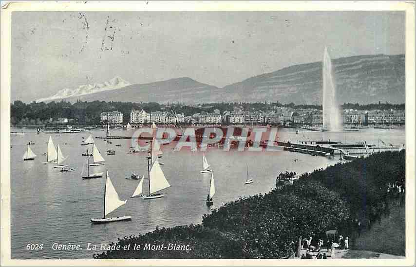 CPA Geneve la rade et le mont blanc 