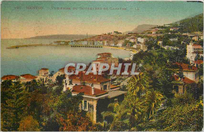CPA Menton vue prise du boulevard de Garavane 