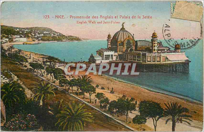 CPA Nice promenade des Anglais et palais de la jetee 