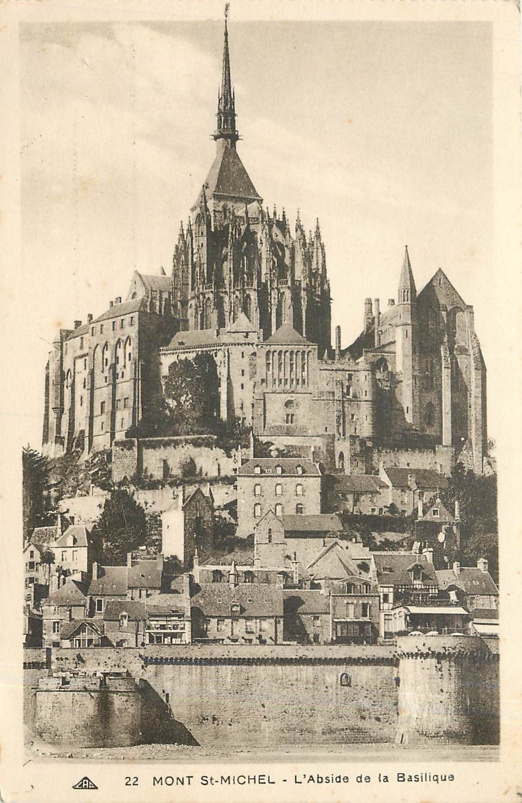 CPA Mont St Michel l'abside de la basilique 