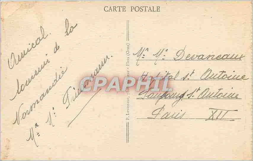 CPA La Normandie Bagnoles de l'Orne les jardins du Casino du lac  — Rückseite