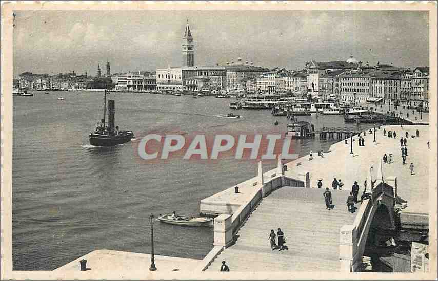 CPA Venezia nouveau pont de l'Arsenal et Riva Schiavoni 