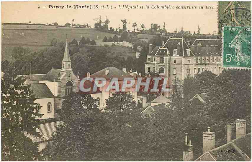 CPA Paray le Monial S et L l'Hopital et la Colombiere construite en 1877 