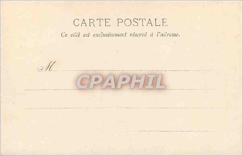 Maison avec toit en ardoise et clôture — éditeur CPAPHIL, n° de série non visible — Verso