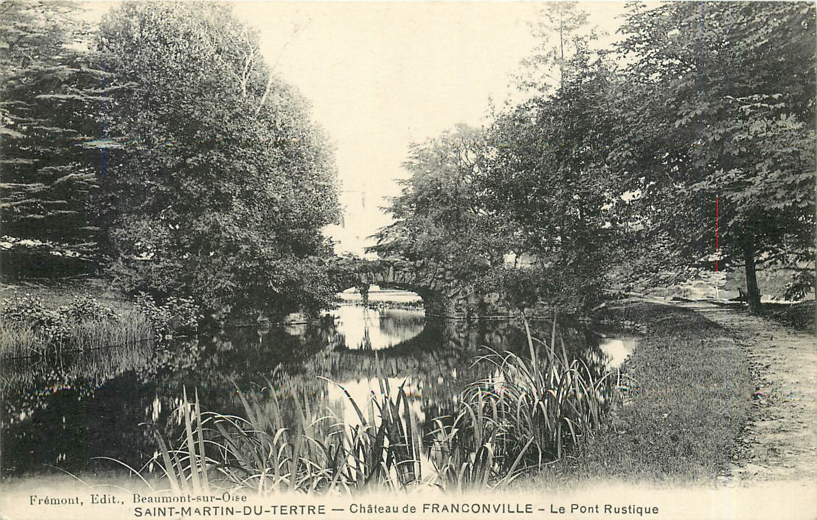 CPA Saint Martin du Tertre chateau de Franconville le pont Rustique 