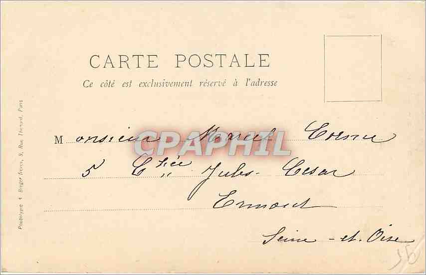 CPA Pontoise Buste de Maria Deraismes  — Rückseite