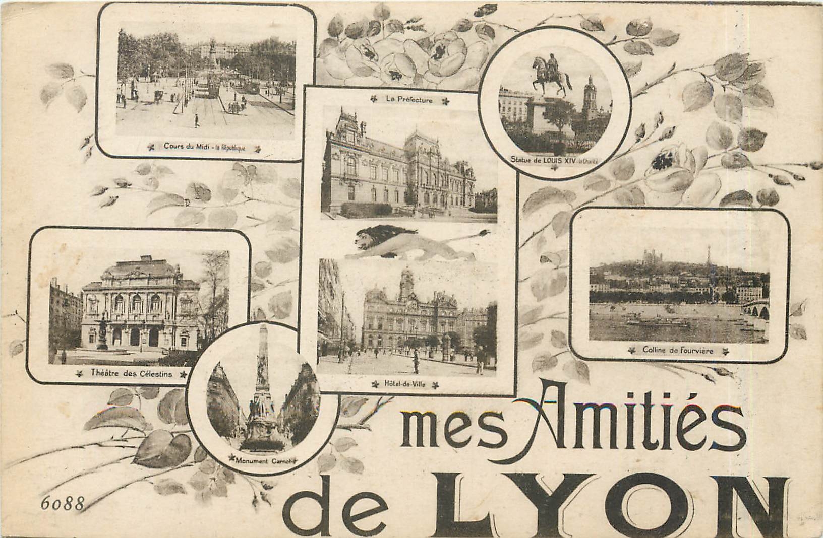 CPA Mes amities de Lyon 