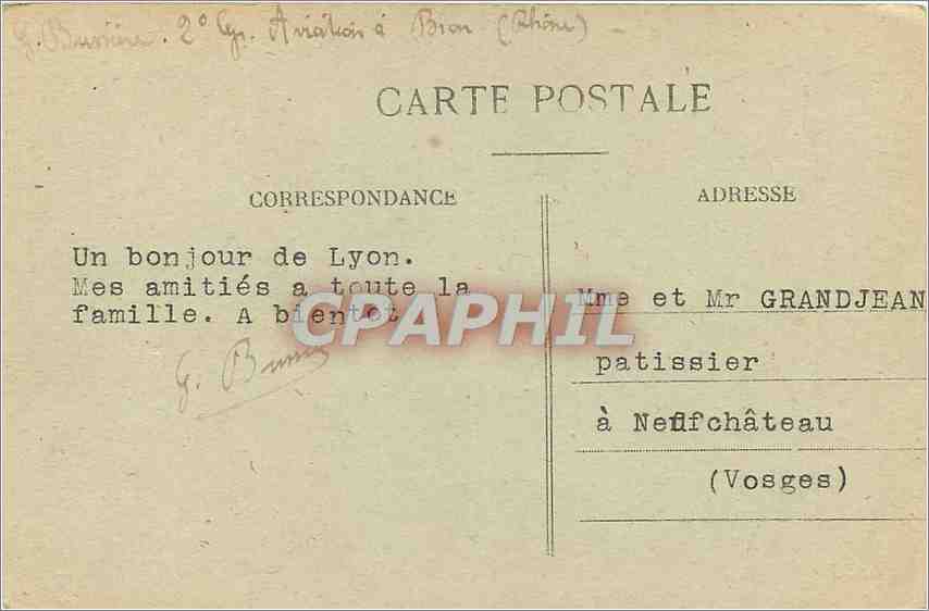 CPA Mes amities de Lyon  — Verso