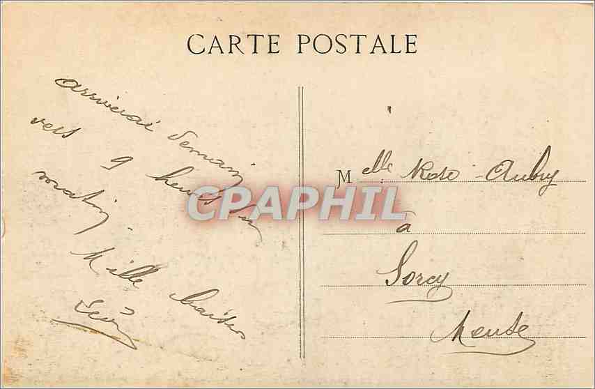 CPA Marseille le palais Longchamp  — Verso