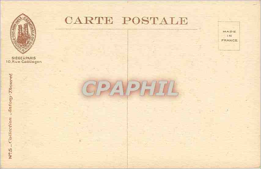 CPA Reims Cathedrale eperon gauche de la facade principale St Sixte la Reine de Saba  — Rückseite