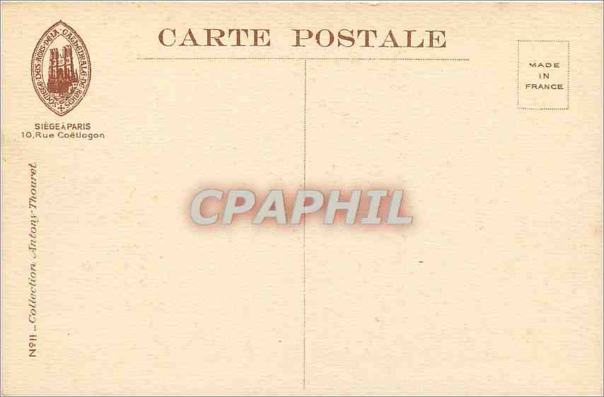 CPA Reims Cathedrale les voutes au carre du Transept  — Rückseite