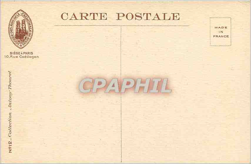 CPA Reims Cathedrale debris des voutes recouvrant le maitre autel  — Verso