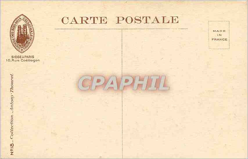 CPA Reims Cathedrale le cortege de Saint Nicaise facade principale l'ange au sourire avant le bombar — Rückseite