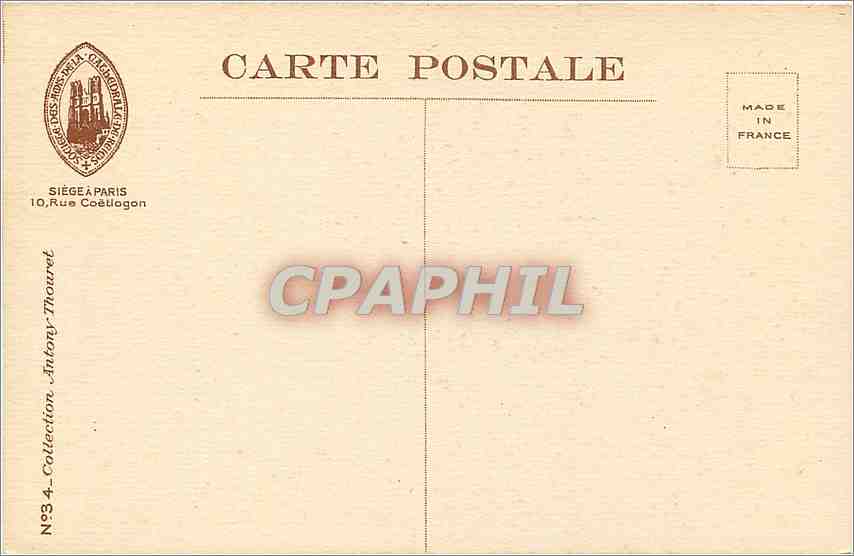 CPA Reims cathedrale la Visitation Porche Principal  — Rückseite