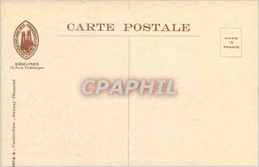 CPA Reims cathedrale la Cathedrale vue de la Rue Chanzy Hotel 71 rue Chanzy Dec 1918  — Verso