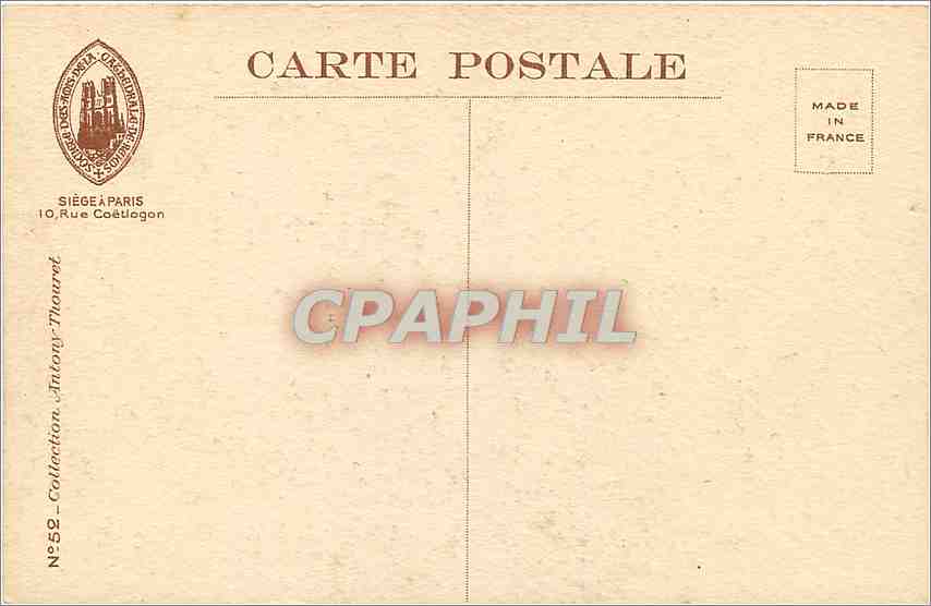 CPA Reims cathedrale Statues Victimes du Dernier Bombardement 1919  — Verso
