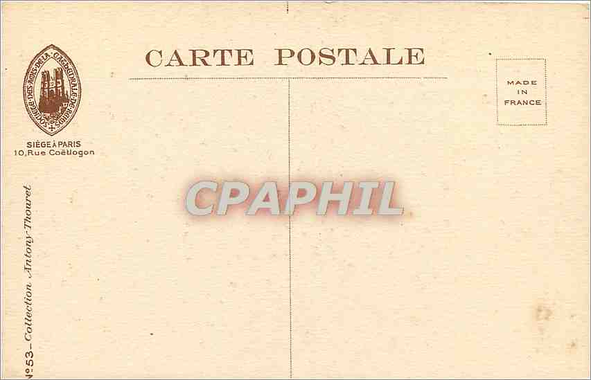 CPA Reims cathedrale Bras Sud du Transept Ensemble des Destructions Dec 1918  — Verso