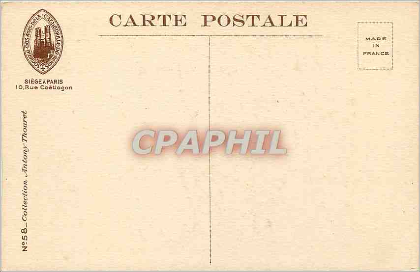 CPA Reims cathedrale Trou d'Obus dans les voutes de la Chapelle Saint Joseph Dec 1918  — Rückseite