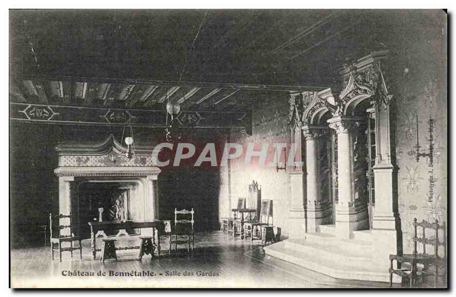 Bonnetable CPA Le chateau Salle des gardes