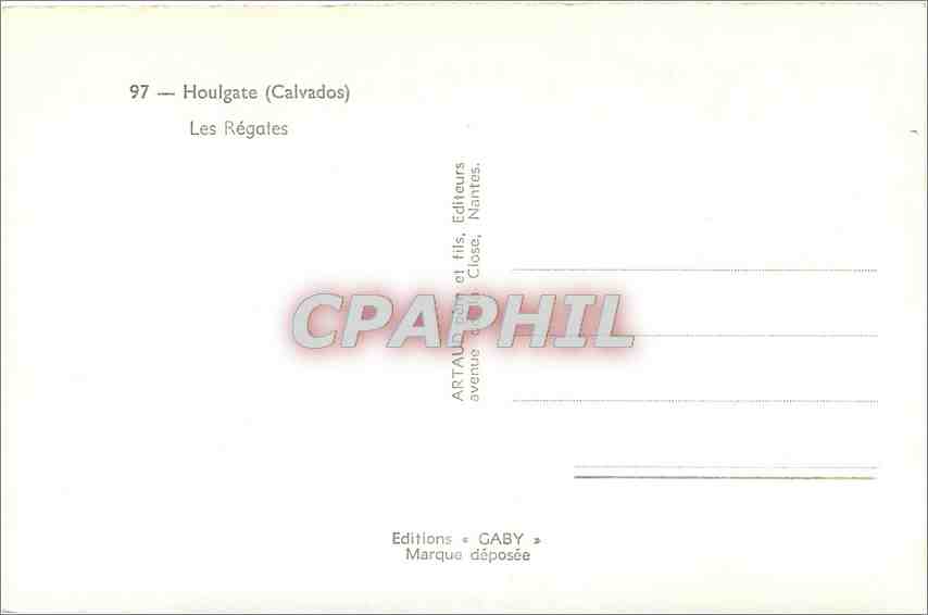 CPA Houlgate Calvados Les Regates  — Verso