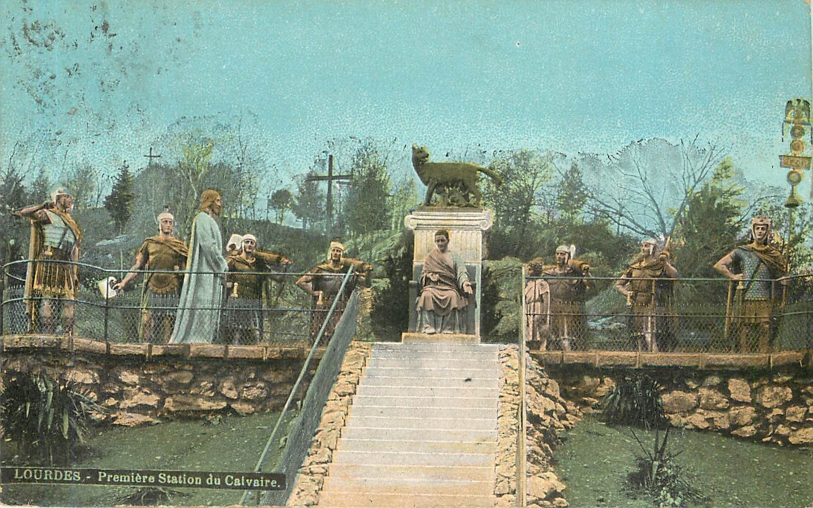 CPA Lourdes Premiere Station du Calvaire 